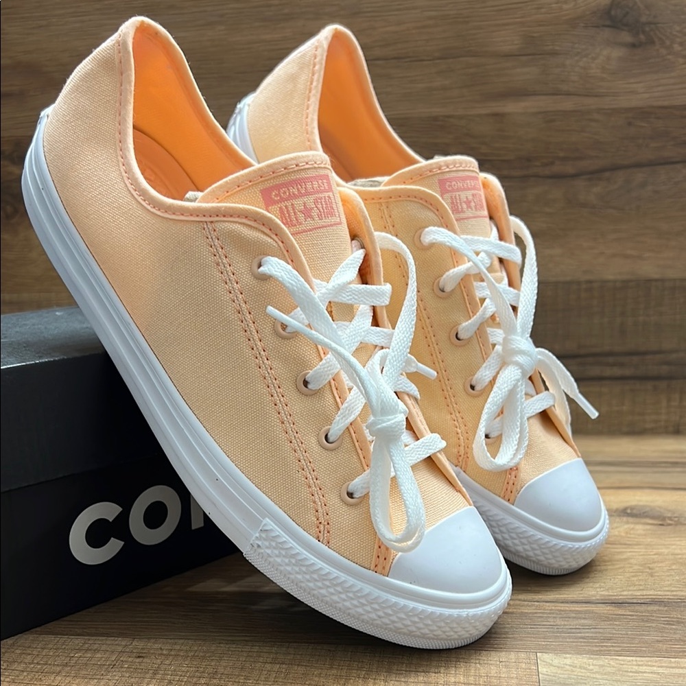 Converse Peach Canvas Sneakers